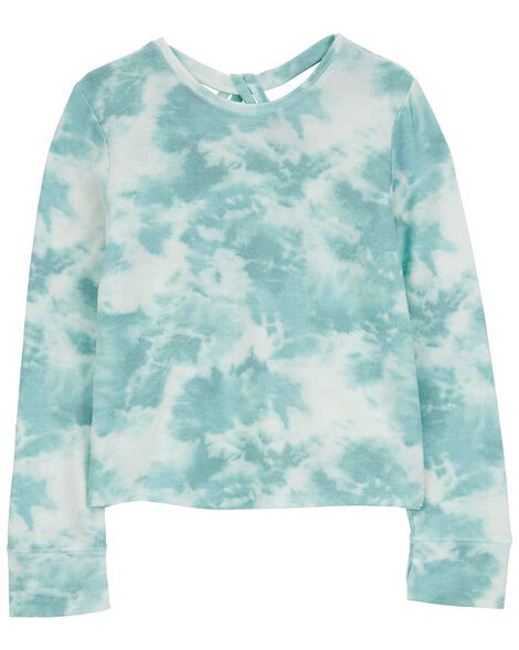 slide 1 of 2, Oshkosh Kid Tie Dye Knit Long-Sleeve Fashion Top - Blue Blue 5, 1 ct