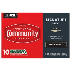 Community Coffee Signature Blend Dark Roast Keurig K-Cup Pods - 10 ct
