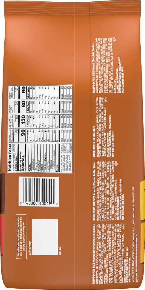 slide 2 of 4, Mars M&M's & Snickers Milk Chocolate Halloween Candy Variety Assortment - 35 Ct Bulk Bag, 22.66 oz