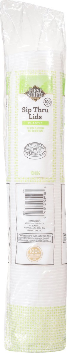 slide 3 of 11, Cb02 First Street Lid Sip-Thru For 8-10 Oz, 100 ct