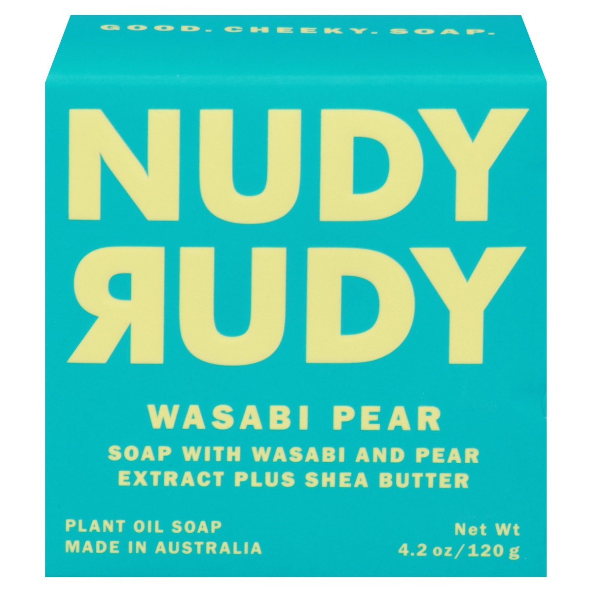 slide 1 of 9, Nudy Rudy Soap, Plant Oil, Wasabi Pear, 4.2 oz