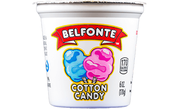 slide 1 of 1, Belfonte Lowfat Cotton Candy Yogurt, 6 oz