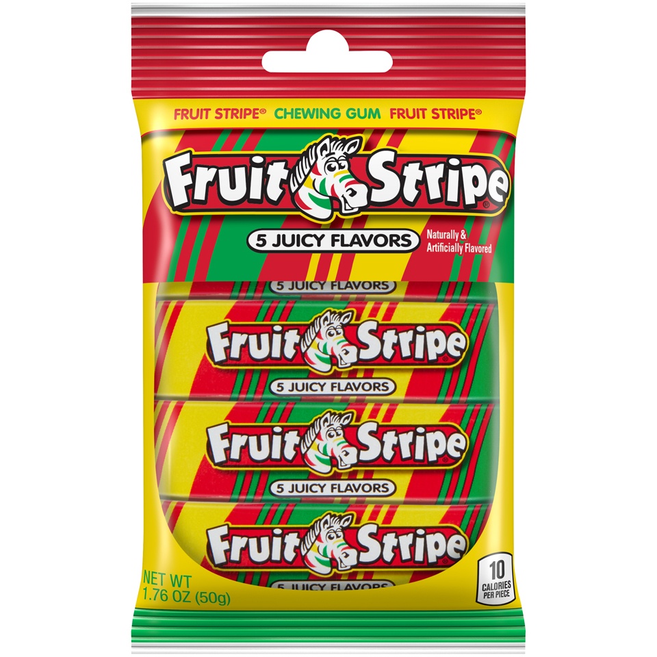 slide 1 of 2, Fruitstripe Fruit Stripe Chewing Gum 4Pk, 1.76 oz