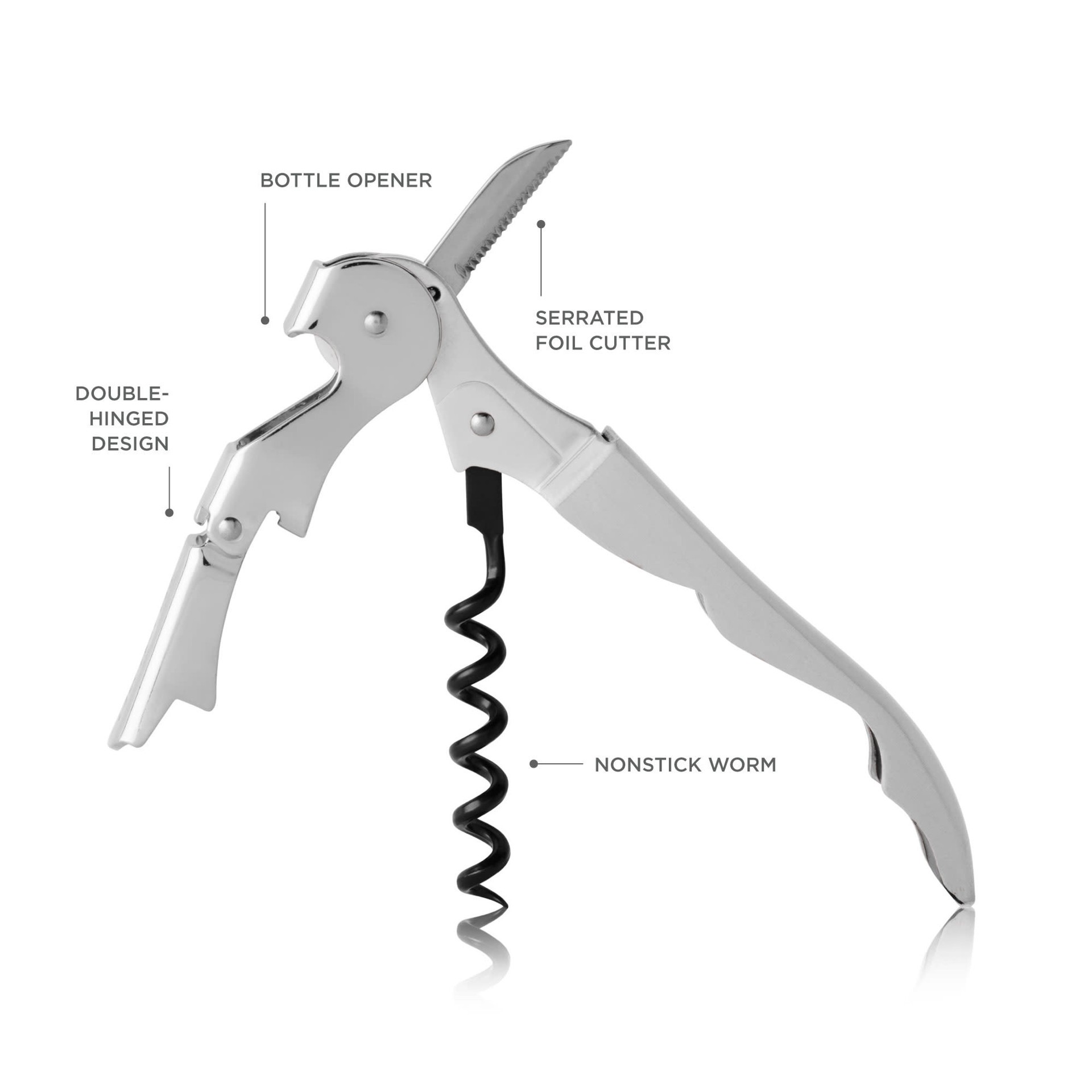 slide 3 of 5, true Truetap Double Hinged Corkscrew, 1 ct