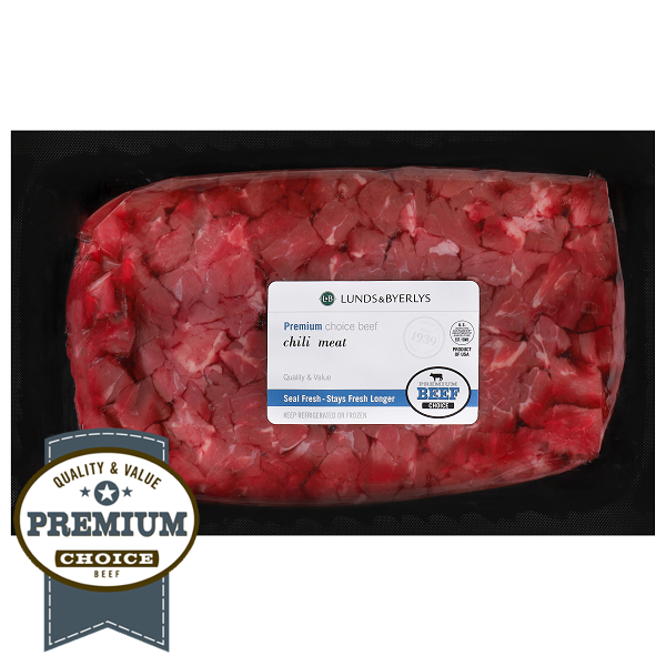 slide 1 of 1, Lunds & Byerlys Choice Premium Chili Meat Beef 1 ea, per lb