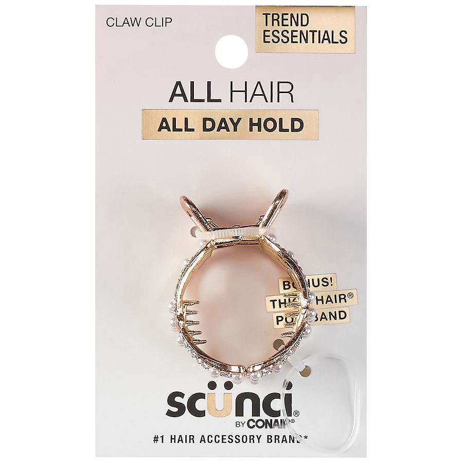 slide 1 of 1, scünci Xthick Hair Ponytailers 4 ea, 4 ct