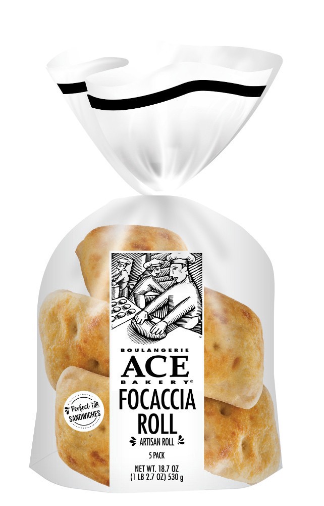 slide 1 of 1, ACE Bakery® Focaccia Rolls, 5 ct / 18.7 oz