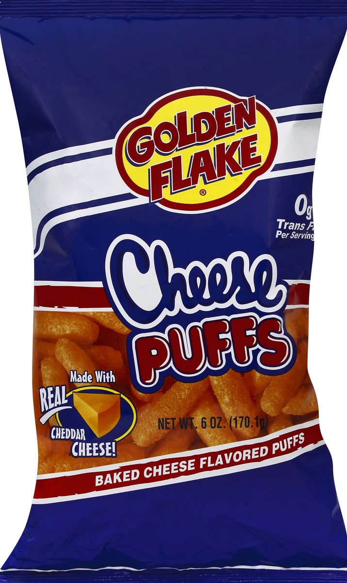 slide 3 of 5, Golden Flake Cheese Puffs 6 oz, 6 oz