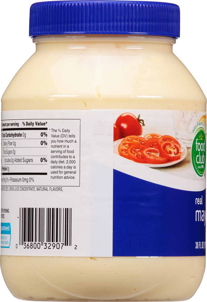 slide 3 of 13, Food Club Real Mayonnaise 30 fl oz, 30 fl oz