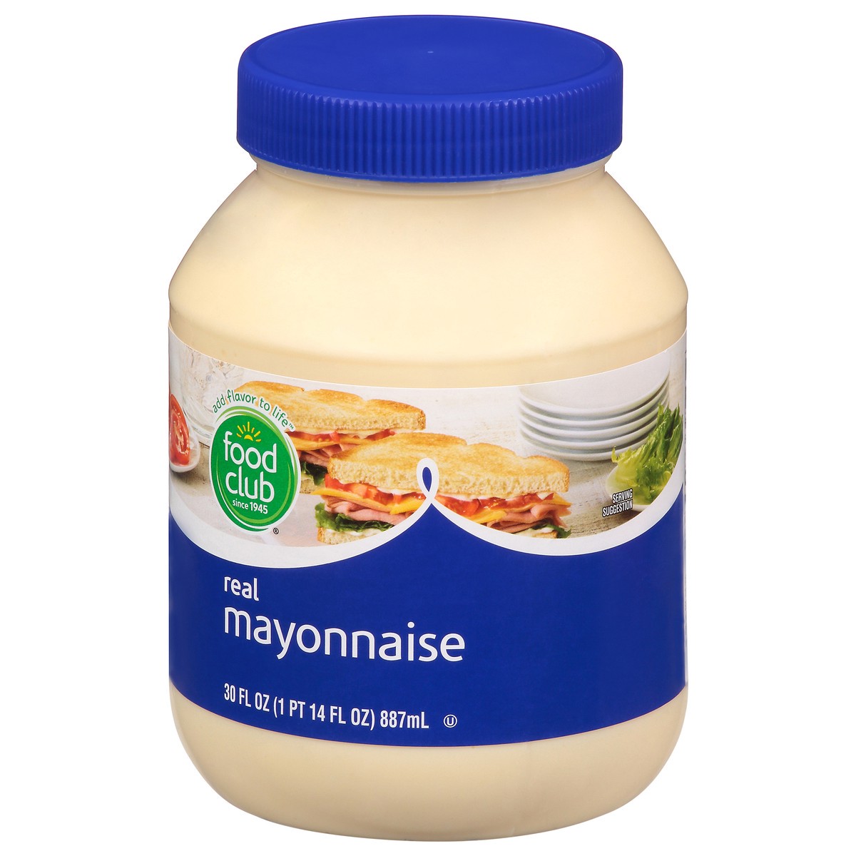 slide 9 of 13, Food Club Real Mayonnaise 30 fl oz, 30 fl oz