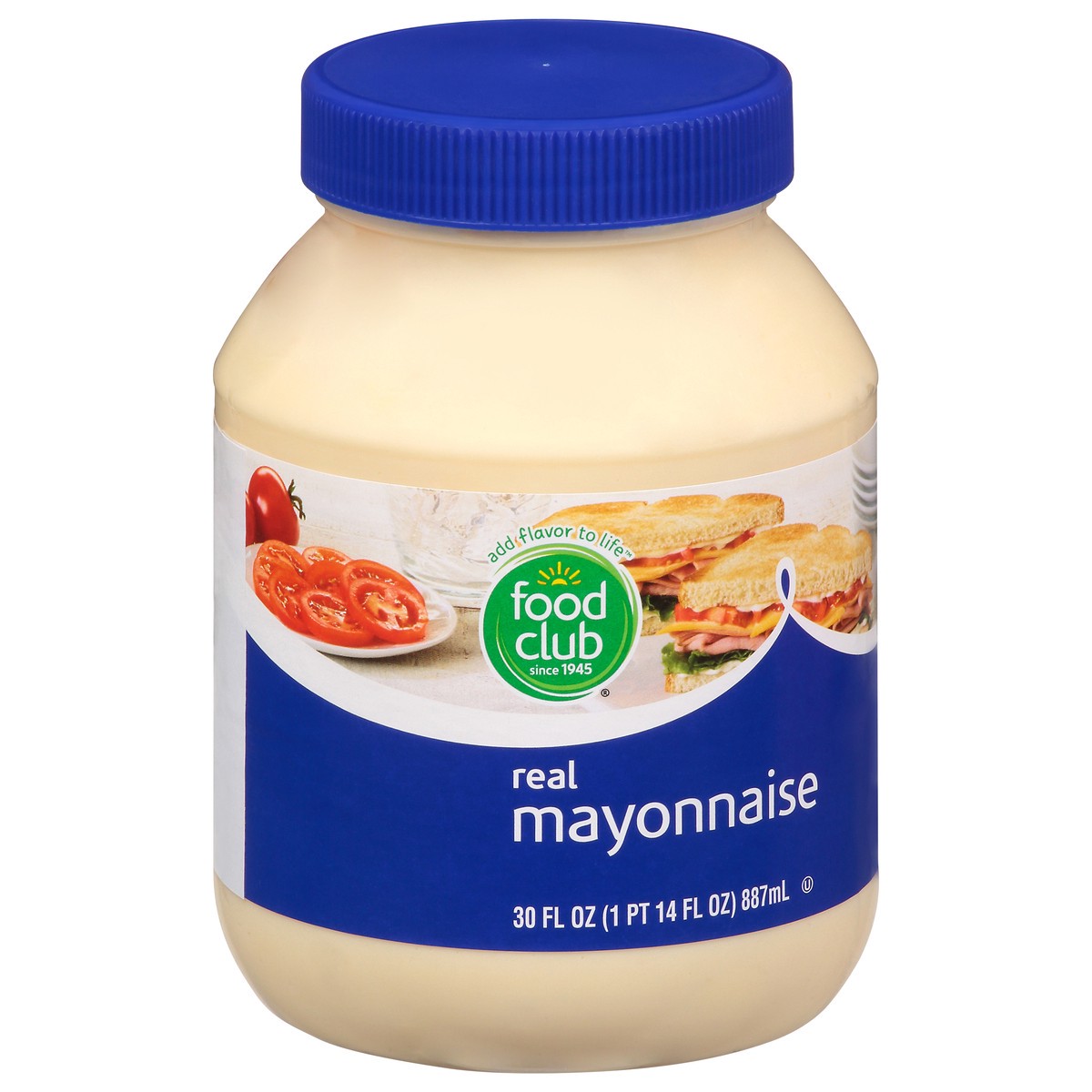 slide 10 of 13, Food Club Real Mayonnaise 30 fl oz, 30 fl oz