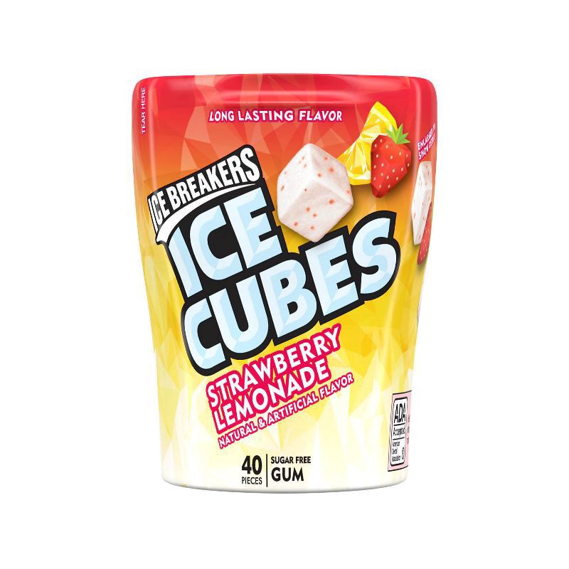 slide 1 of 2, Ice Breakers Ice Cubes Strawberry Lemonade Gum - 3.24oz, 3.24 oz