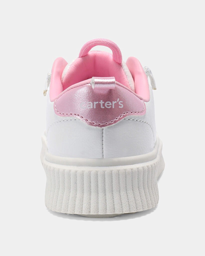slide 4 of 6, Carter's Toddler Girl Charm Casual Shoes - White/Pink White/Pink 6, 1 ct