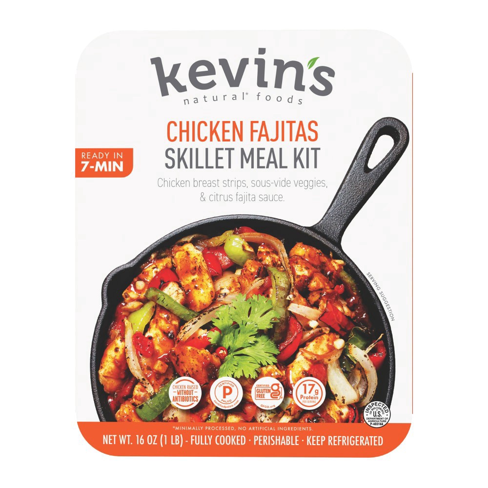 slide 2 of 2, Kevin's Natural Foods Chicken Fajitas Skillet Meal Kit, 16 oz