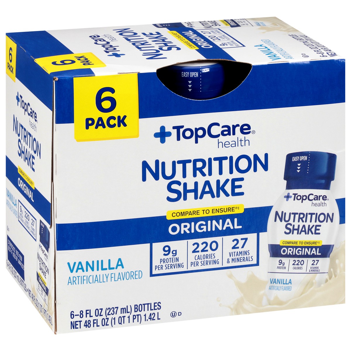 slide 3 of 9, TopCare Health Original Vanilla Nutrition Shake - 6 ct, 6 ct