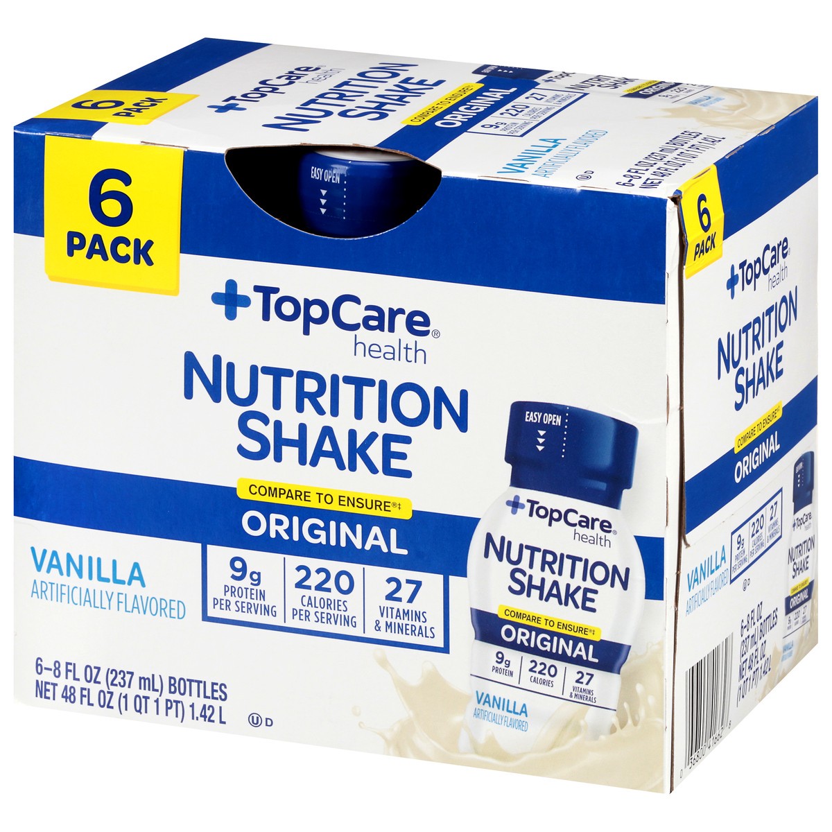 slide 7 of 9, TopCare Health Original Vanilla Nutrition Shake - 6 ct, 6 ct