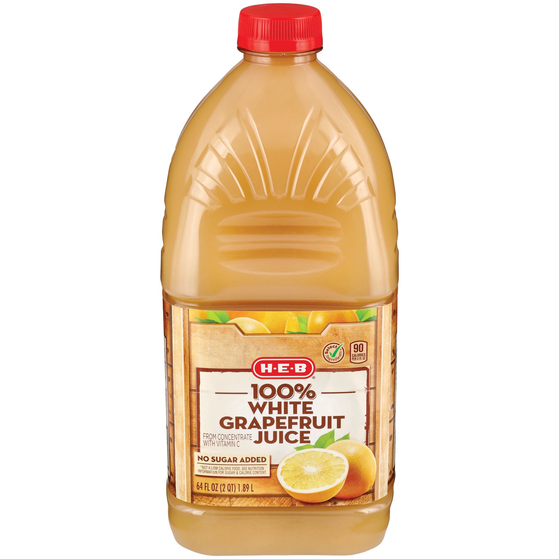 slide 1 of 1, H-E-B Its Juice 100% White Grapefruit Juice - 64 oz, 64 oz