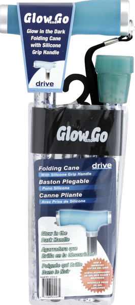 slide 1 of 1, Drive Medical Drive Drive Fold Cane Glow/Go 1 Ct, 