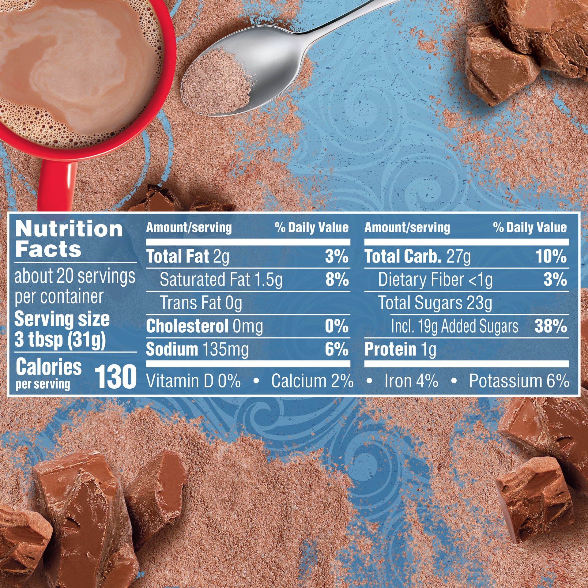 slide 4 of 5, Swiss Miss Milk Chocolate Flavored Hot Cocoa Mix, 22.23 oz. Canister, 22.23 oz