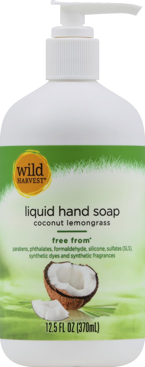 slide 3 of 9, Wild Harvest Cocont Lemngrss Hand Wash, 12.5 fl oz