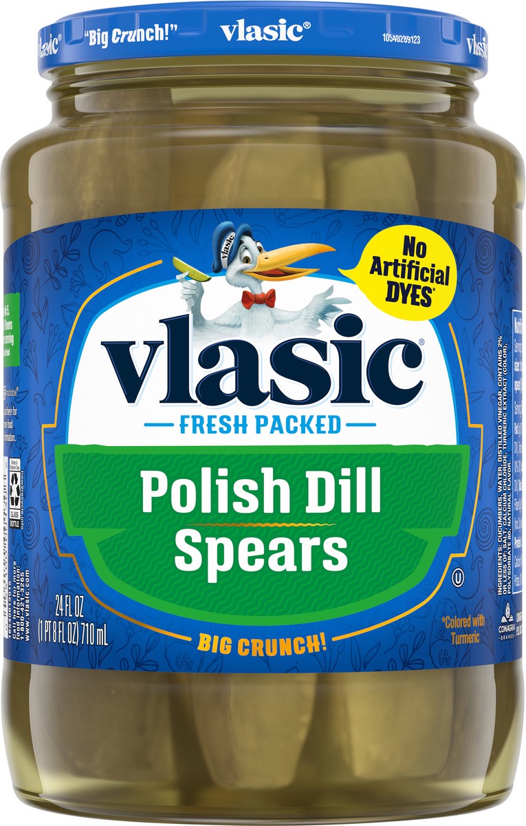 slide 1 of 9, Vlasic Polish Dill Spears Pickles - 24 oz, 24 oz
