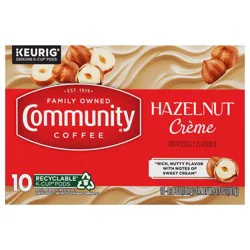 Community Coffee Hazelnut Crème Medium Roast Keurig K-Cup Pods, 10 ct