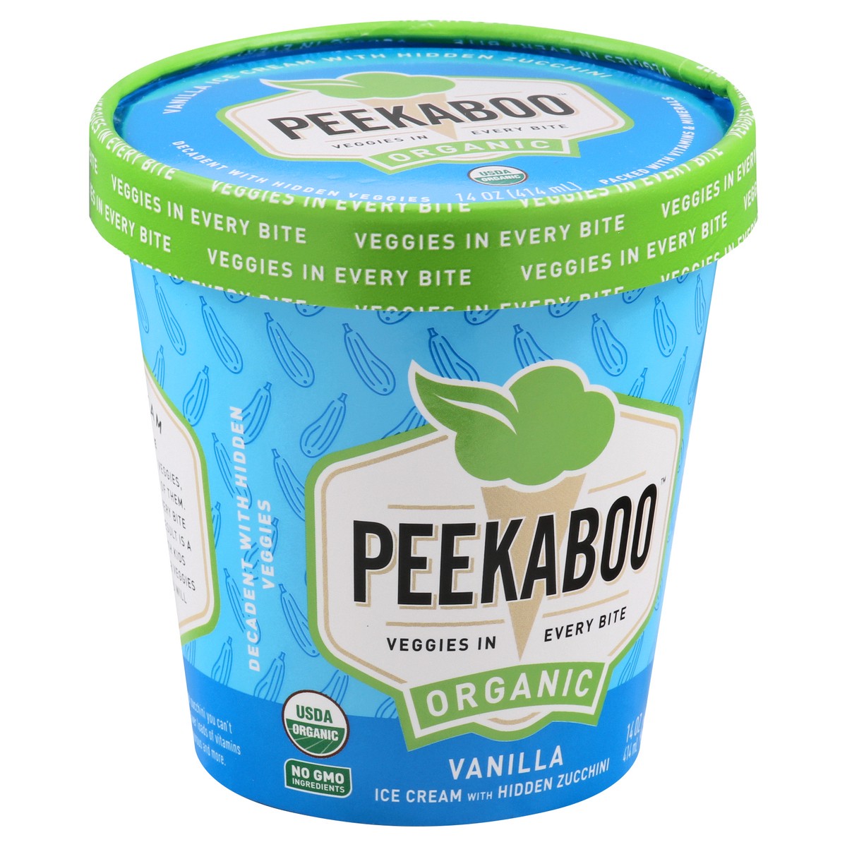 slide 10 of 12, Peekaboo Organic Vanilla Ice cream 14 oz, 14 oz