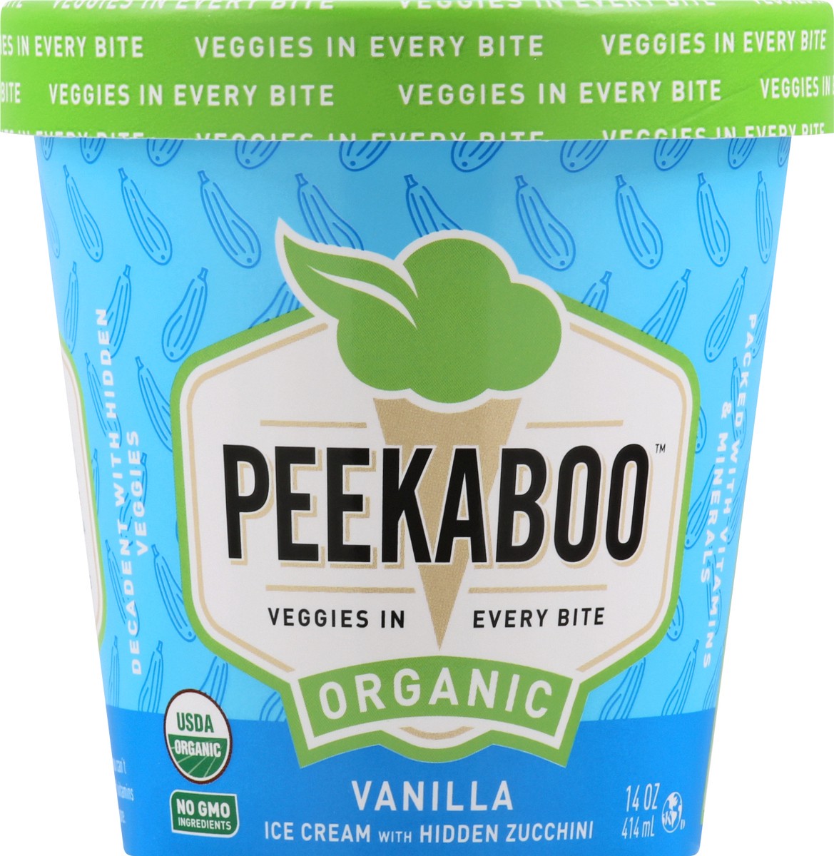 slide 12 of 12, Peekaboo Organic Vanilla Ice cream 14 oz, 14 oz