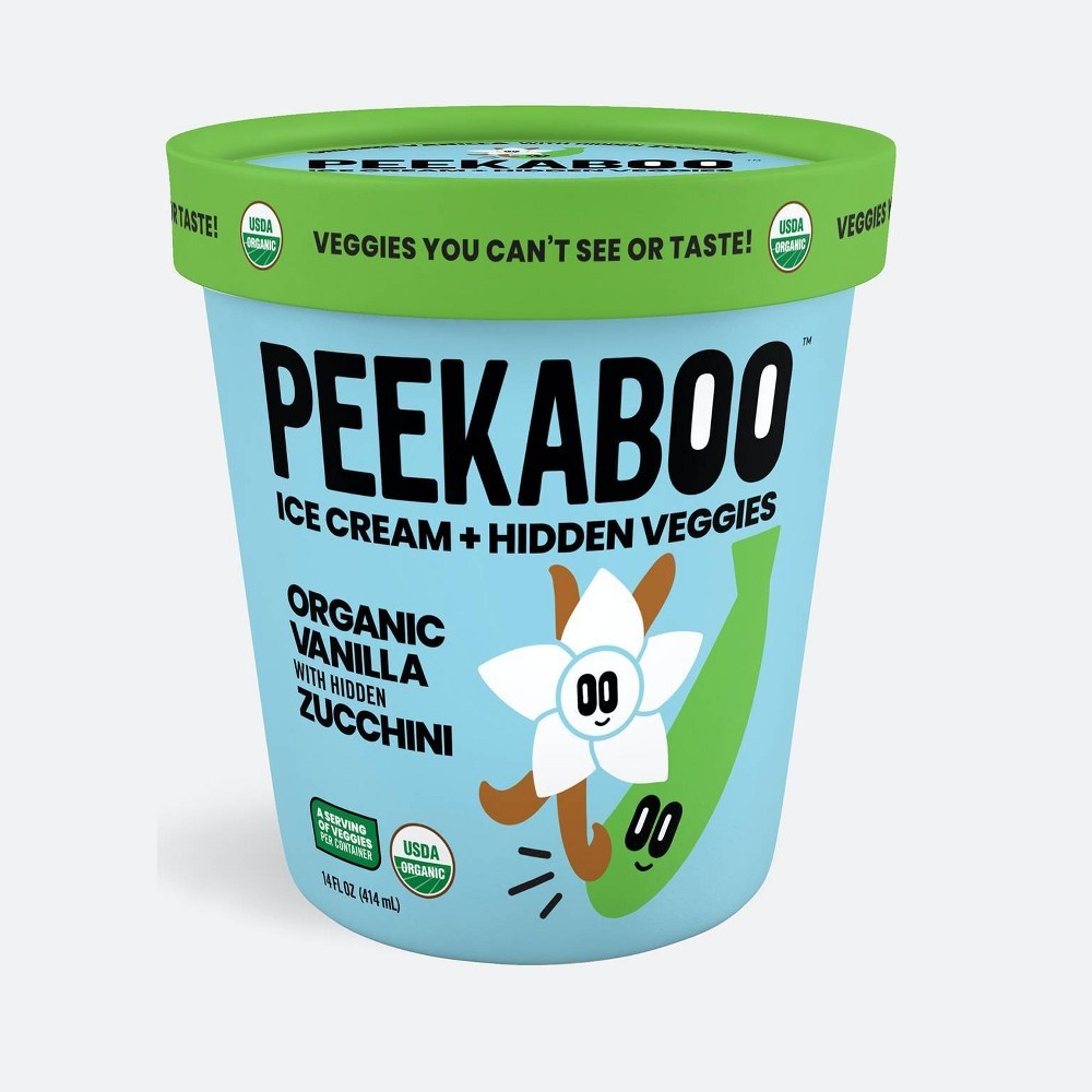 slide 4 of 4, Peekaboo Organic Ice Cream - Vanilla, 14 oz