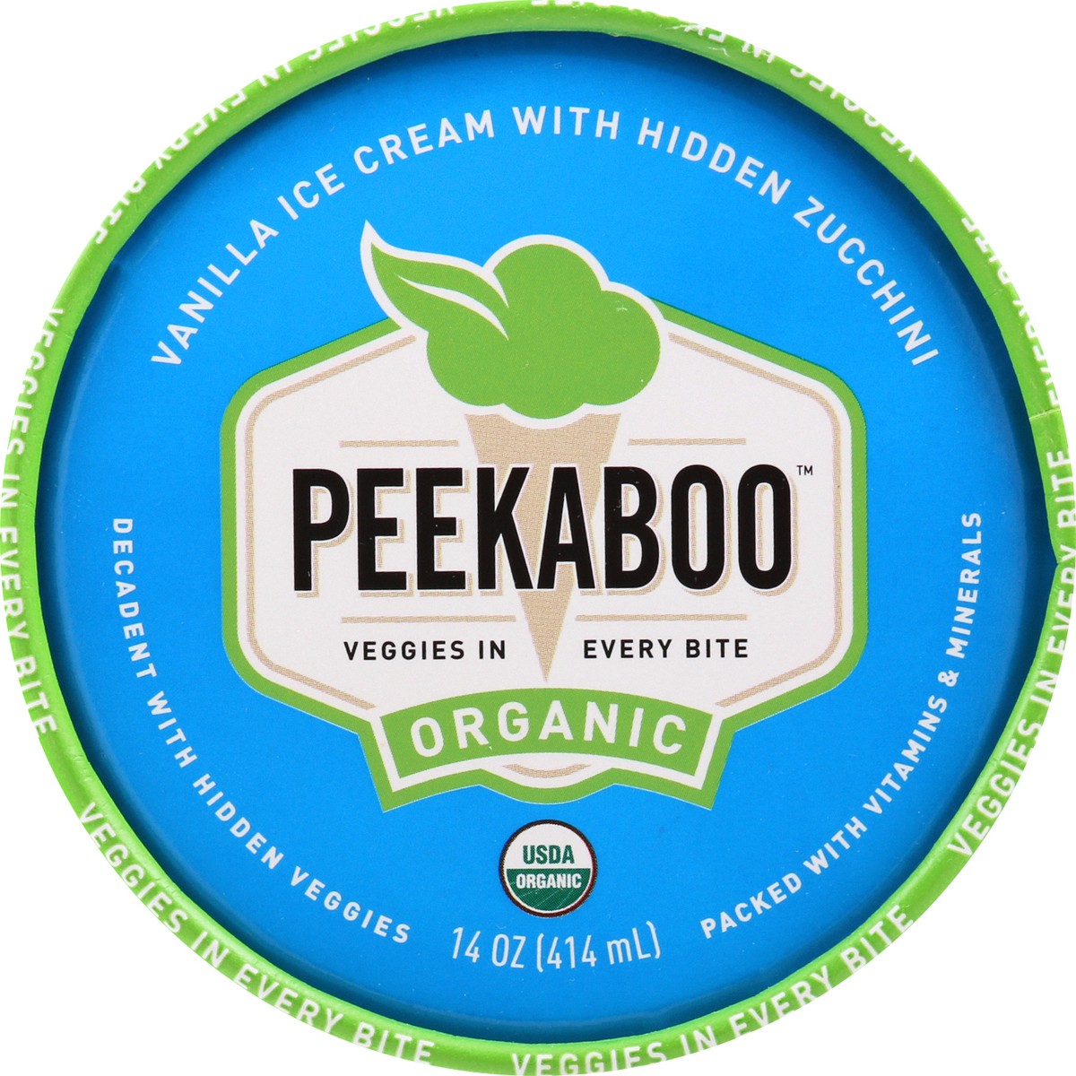 slide 9 of 12, Peekaboo Organic Vanilla Ice cream 14 oz, 14 oz