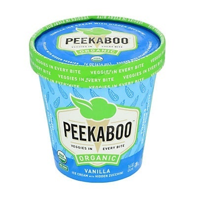 slide 1 of 4, Peekaboo Organic Ice Cream - Vanilla, 14 oz