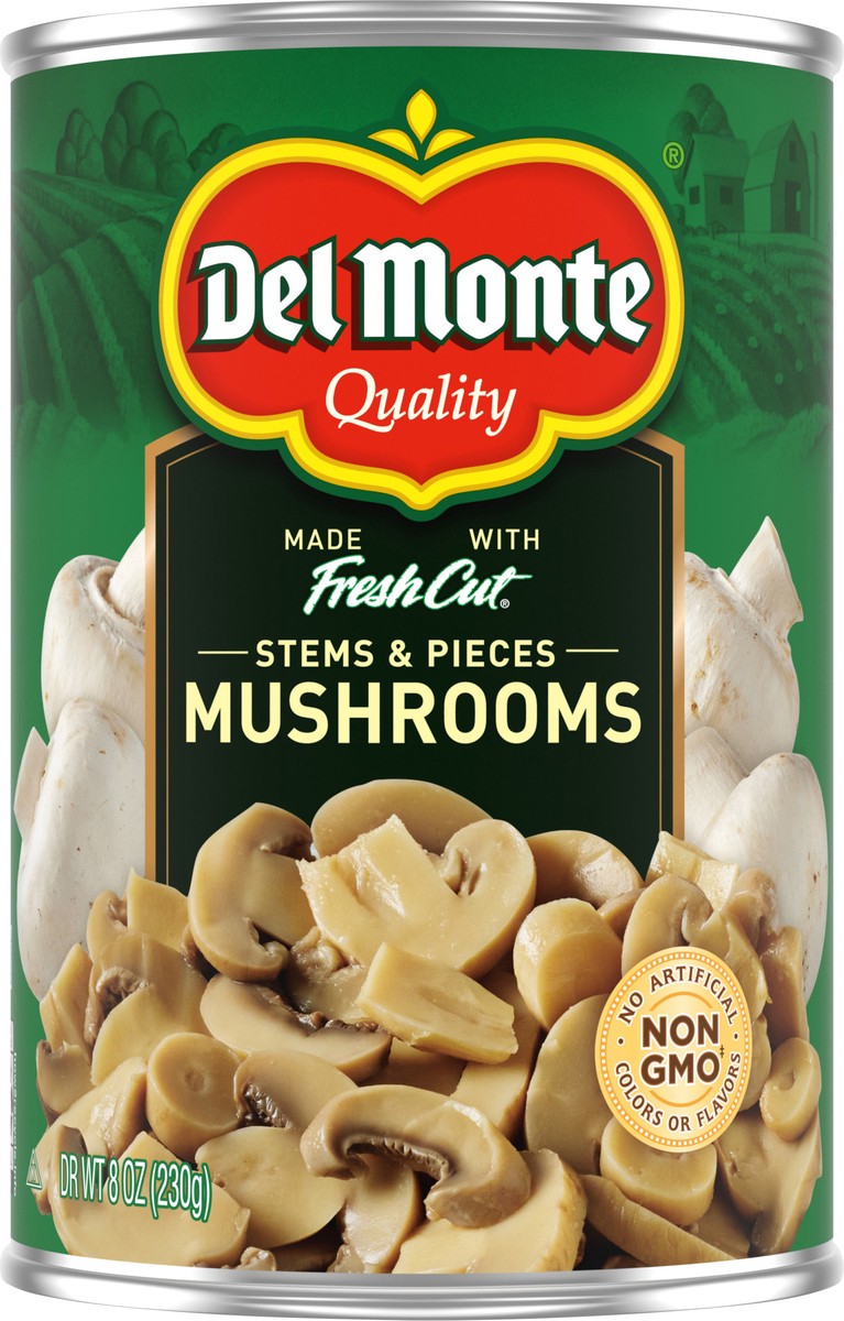 slide 4 of 7, Del Monte Mushrooms Stems and Pieces, 8 oz Can, 8 oz