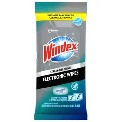 Windex Electronics Wipes, Pre-Moistened, Provides Streak-Free Shine, 25 Count
