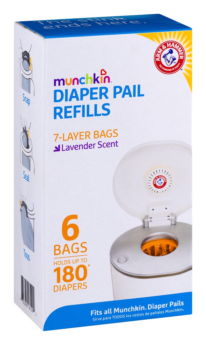 slide 5 of 9, Munchkin Diaper Pail Refill Bags, 1 ct