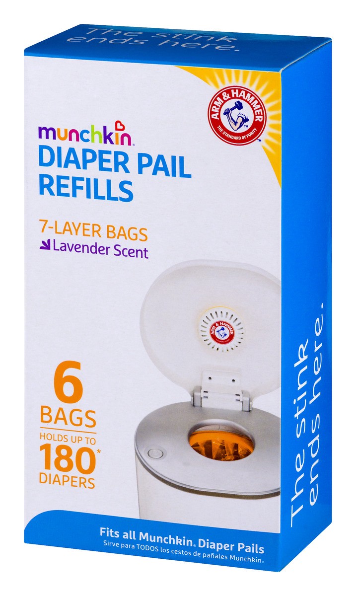 slide 3 of 9, Munchkin Diaper Pail Refill Bags, 1 ct