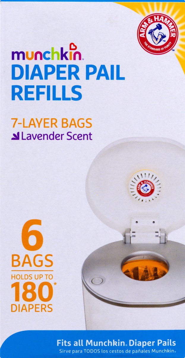 slide 4 of 9, Munchkin Diaper Pail Refill Bags, 1 ct