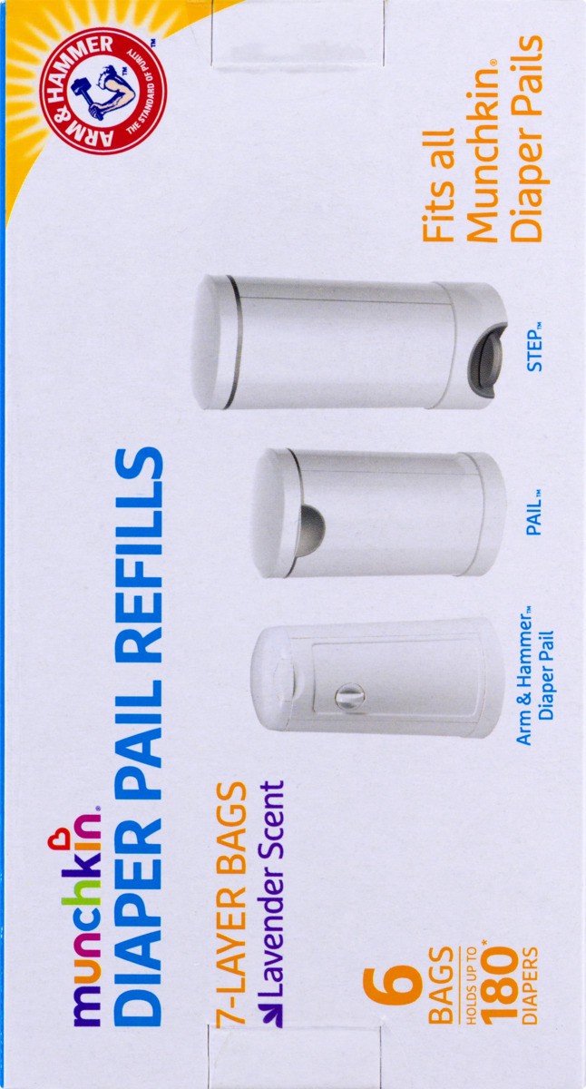 slide 7 of 9, Munchkin Diaper Pail Refill Bags, 1 ct