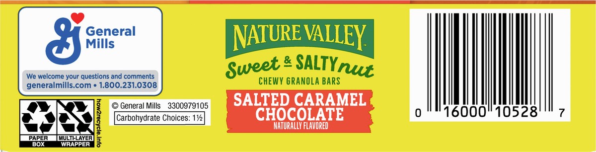 slide 4 of 12, Nature Valley Granola Bars, Sweet Salty Nut, Salted Caramel Chocolate, 6 ct, 6 ct