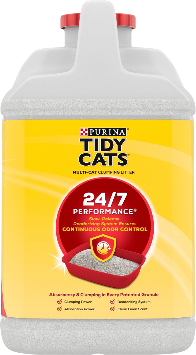 slide 3 of 9, Tidy Cats Purina Tidy Cats Clumping Cat Litter, 24/7 Performance Multi Cat Litter, 14 lb