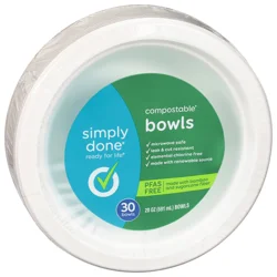 Simply Done 20 Oz Compostable Bowls 30 Each