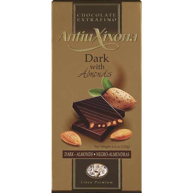 slide 1 of 1, Antiu Xixona Dark Chocolate Bar With Almonds, 4.4 oz