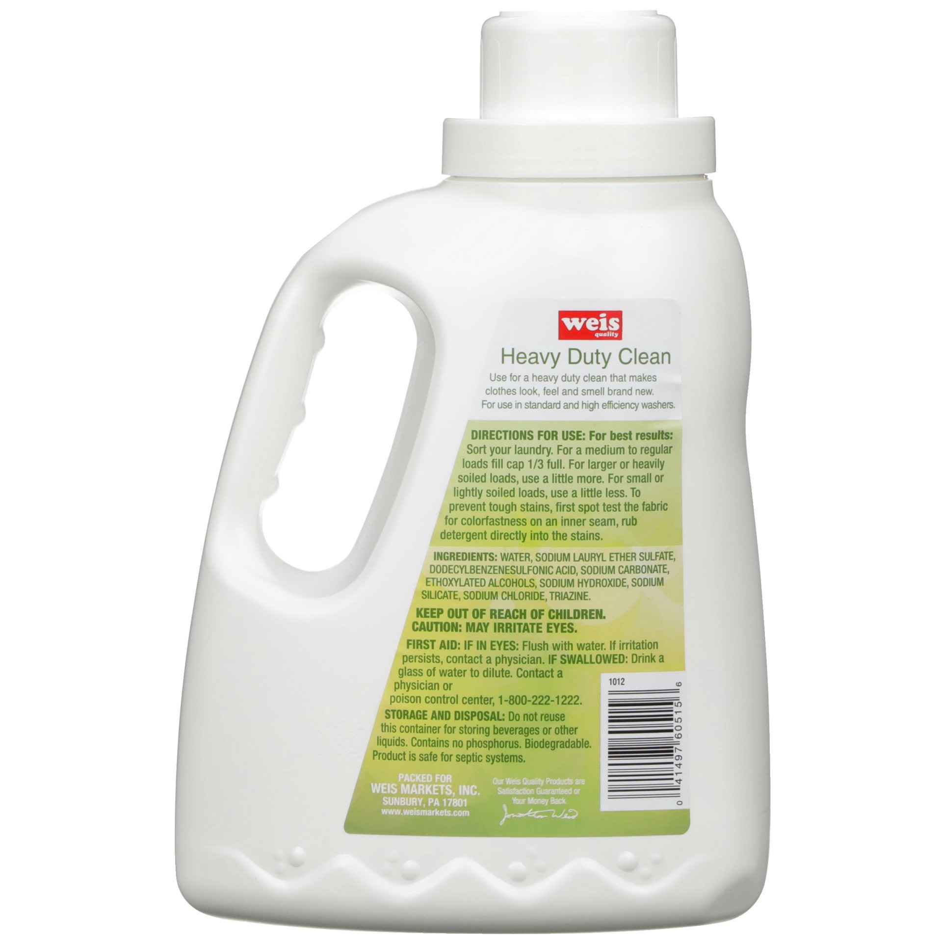 slide 3 of 6, Weis Quality Free & Clear HE Liquid Laundry Detergent, 50 fl oz