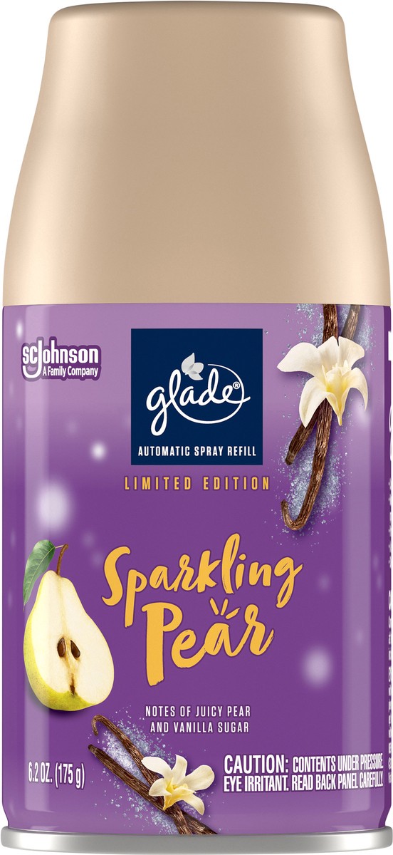 slide 2 of 10, Glade Automatic Spray Air Freshener Refills, Sparkling Pear, 6.2oz, 1 Count, 6.2 oz