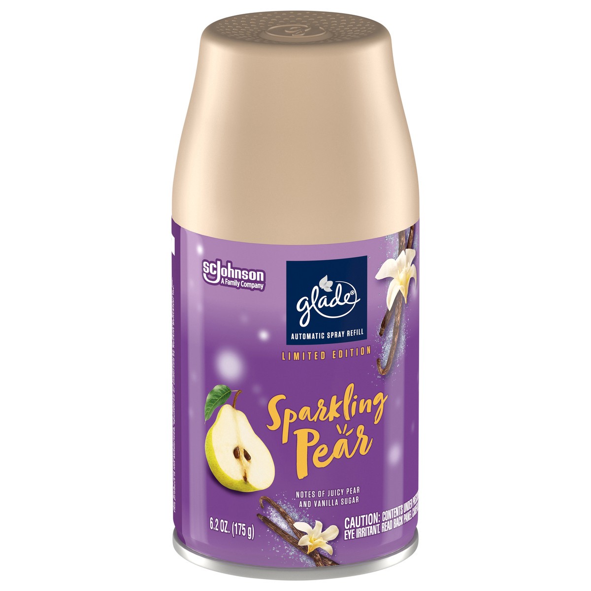 slide 6 of 10, Glade Automatic Spray Air Freshener Refills, Sparkling Pear, 6.2oz, 1 Count, 6.2 oz