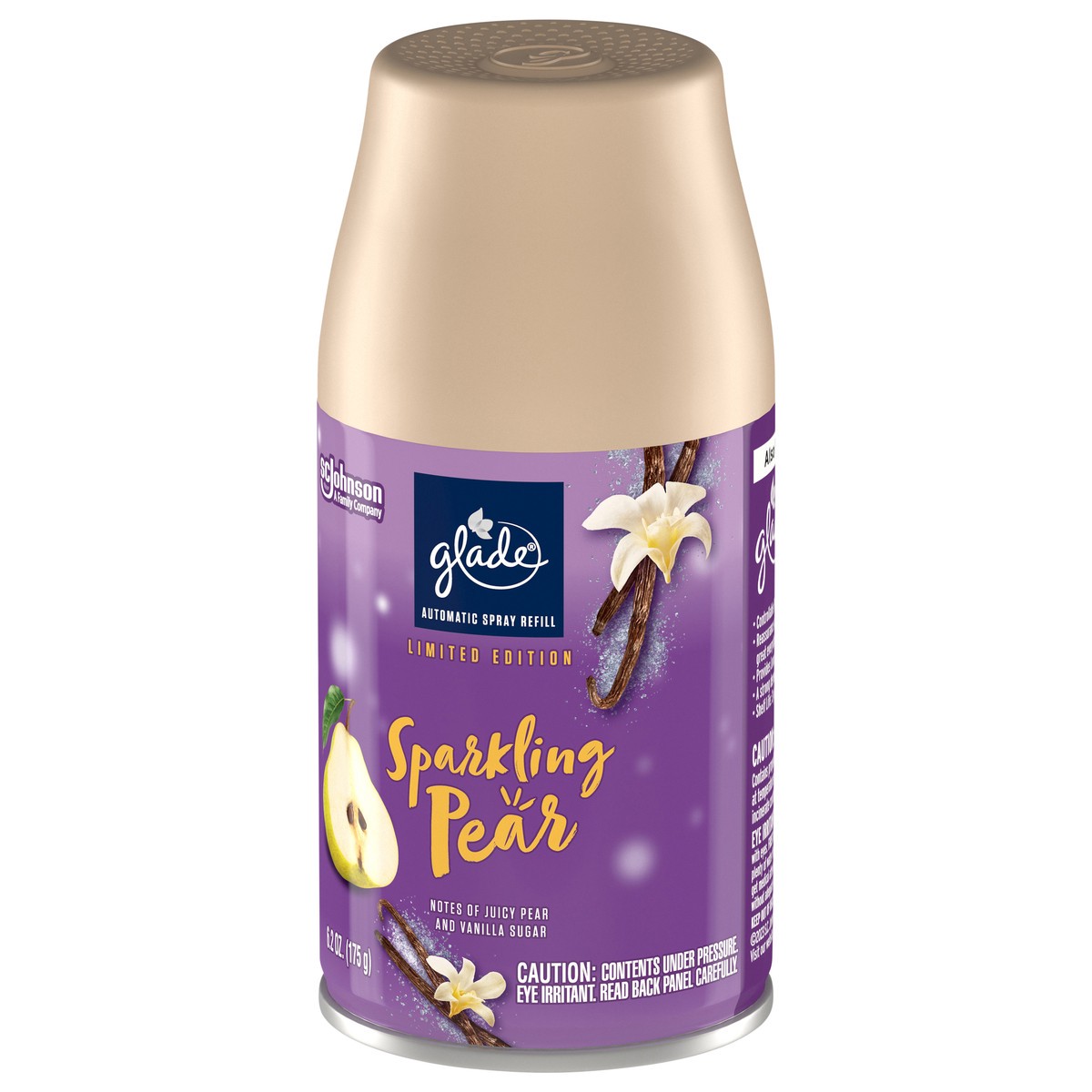 slide 8 of 10, Glade Automatic Spray Air Freshener Refills, Sparkling Pear, 6.2oz, 1 Count, 6.2 oz