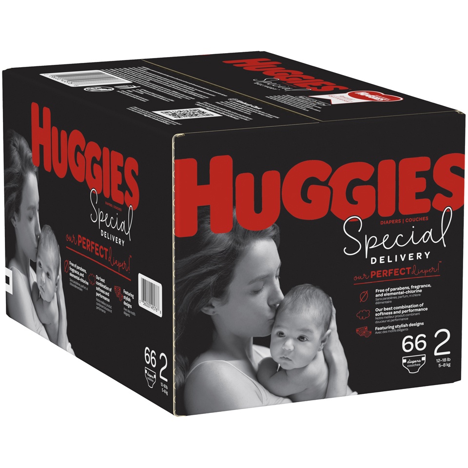 slide 2 of 3, Huggies Special Delivery Diapers 66 ct, size 2
