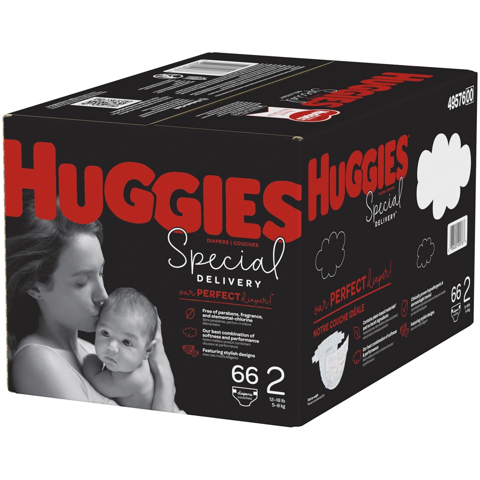 slide 3 of 3, Huggies Special Delivery Diapers 66 ct, size 2