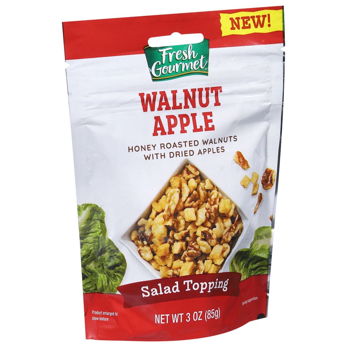 slide 9 of 15, Fresh Gourmet Walnut Apple Salad Topping 3 oz, 3 oz