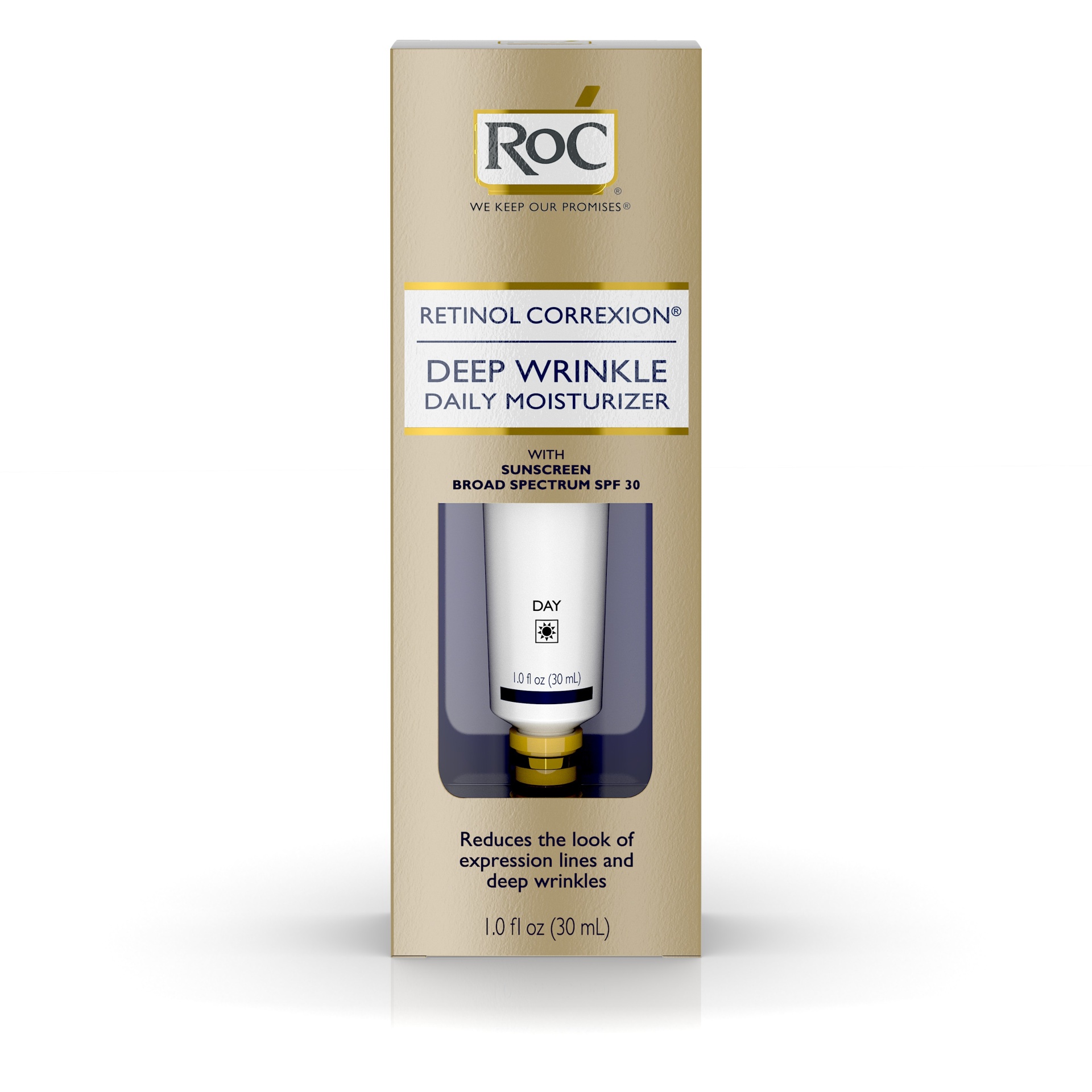 slide 1 of 3, RoC Retinol Correxion Deep Wrinkle Daily Moisturizer with Sunscreen SPF 30, 1 fl oz