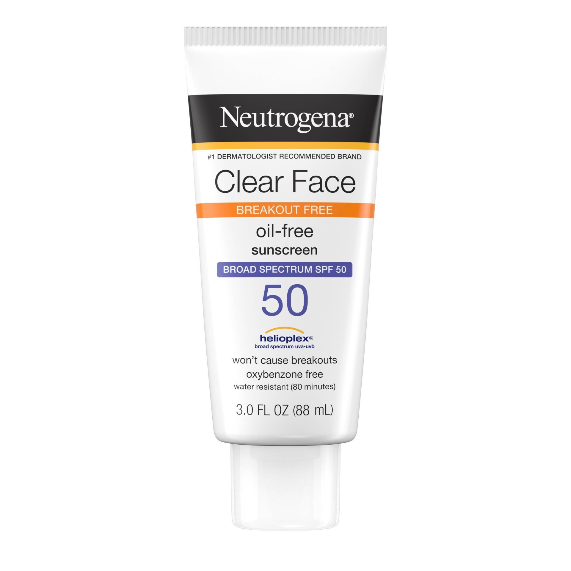 slide 1 of 1, Neutrogena Clear Face Liquid Lotion Sunscreen Broad Spectrum SPF 50, 3 oz
